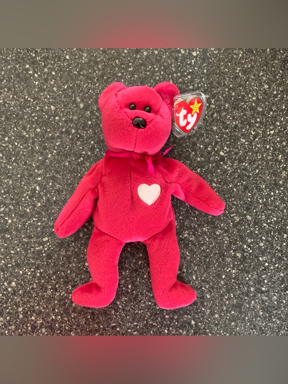 Ty Beanie Baby Bear Plush Valentina